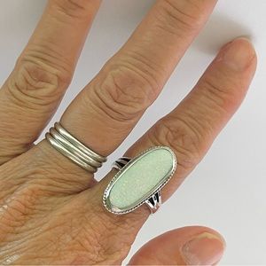 Large Oval Fire Opal Sterling Silver Ring, Oval Ring, Opal Ring, Large Ring
